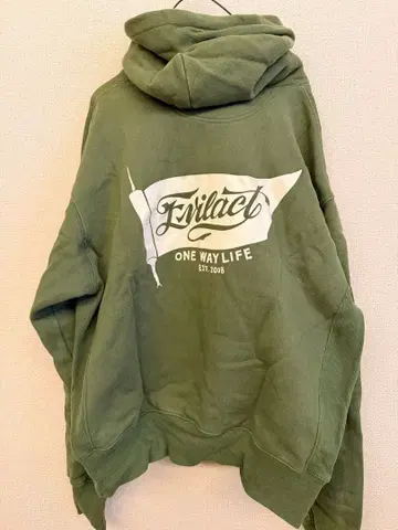 EVILACT 후드 부착 트레이닝복 S 사이즈 올리브 그린