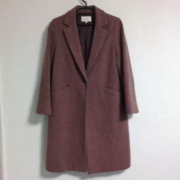 BEAMS HEART 핑크 얇은 소재의 롱 체스터 코트 M