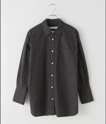 미사용 새상품 하이 카운트 코튼 체크 셔츠