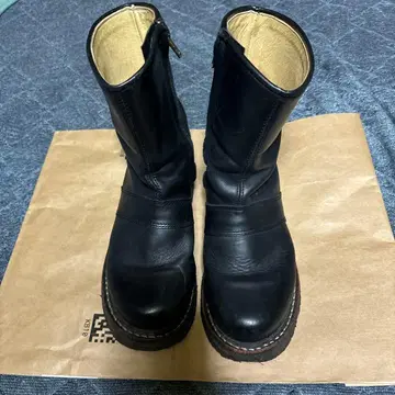 MATADEROS 마타데로스 바이커 부츠 사이드 지퍼 부츠 천연 가죽