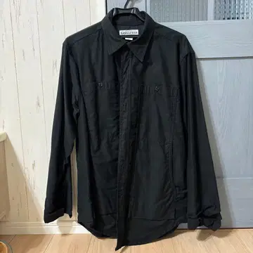 코튼 버튼 셔츠 사사프라스 셔츠 자켓 블랙 sassafras