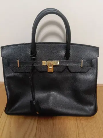 HIGH CLASS 하이크라스 35cm 블랙 가죽 핸드백