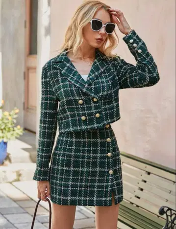 그린 계열 체크 셋업