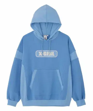 X-girl CONTRAST FABRIC SWEAT HOODIE