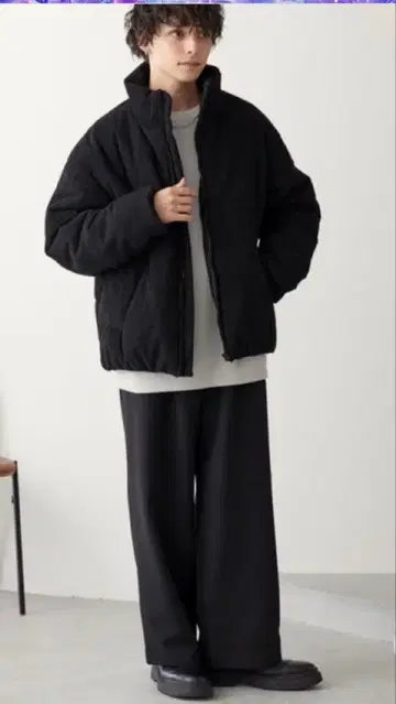 오버 사이즈 코듀로이 패딩 자켓 L 사이즈