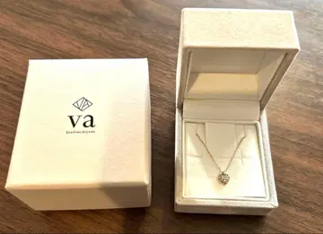 반도오아오야마 K10 핑크 골드 다이아 하트형 펜던트 목걸이