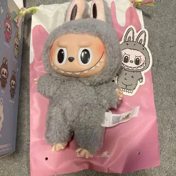 LABUBU 마카롱 그레이 (Seame Bean)