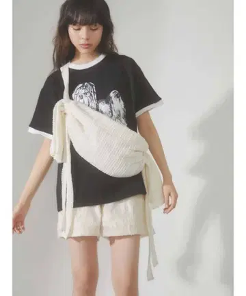 merry jenny 캔디 메쉬 숄더 화이트