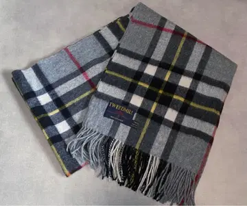 [ TWEED MILL ] 체크 무늬 대형 스톨 새상품급