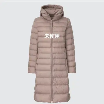 유니클로 울트라 라이트 다운 후디드 코트 L 사이즈 베이지 미사용