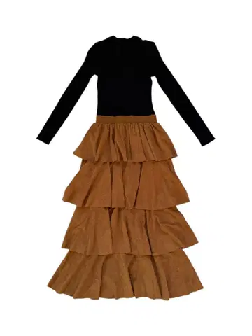 BIRTHDAY BASH DOCKING SUEDE TIERED DRESS