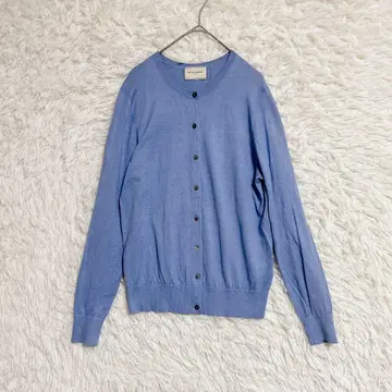 [ UNITED ARROWS ] 실크 100% 가디건 긴팔 블루