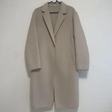 베이지 싱글 버튼 롱 코트 코트 UNIQLO 유니클로