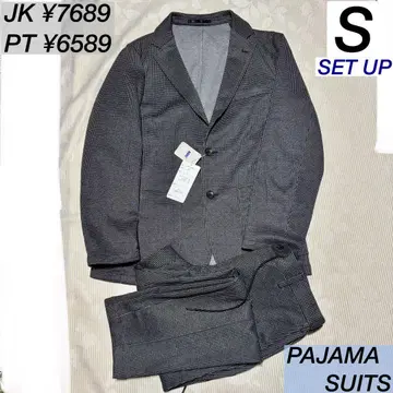AOKI [ 파자마 수트 ] 프린트 저지 자켓 & 팬츠 하운드투스 S