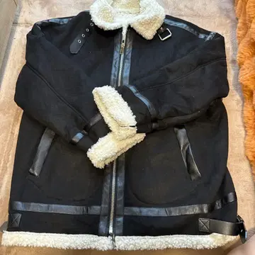 보아 자켓 블랙 플리스