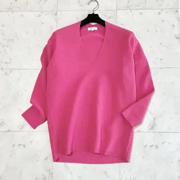 새상품급 PLST 플라스테 니트 긴팔 핑크 M