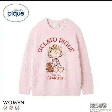 미사용 새상품 완판 젤라피케 여성용 PEANUTS 오리지널 자카드 풀오버