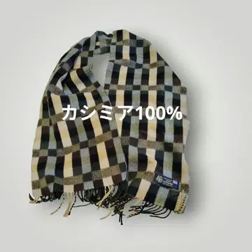 [ 새상품급 ] 캐시미어 100% 머플러 잉글랜드제 체크 무늬