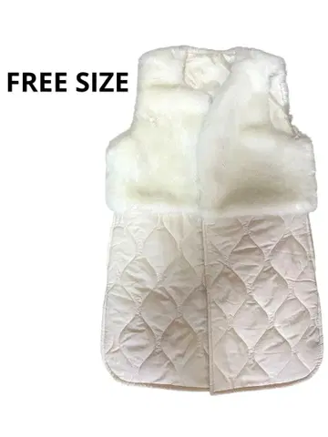 에코 퍼 절개 롱 베스트 고급스러움 프리 사이즈