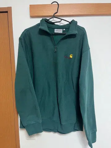 carhartt 하프 지퍼 맨투맨 S 그린