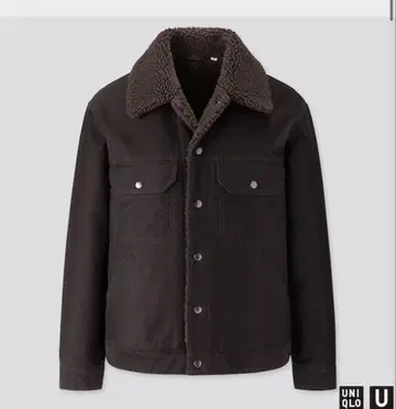 유니클로 U 보아 숏 블루종 M 블랙