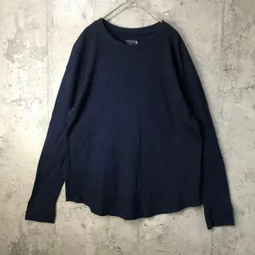 B1402 구제 의류 롱 T 네이비 무지 90s Y2K