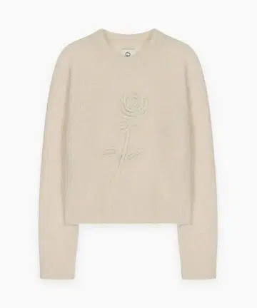 sinoon 니트 로즈 아이보리