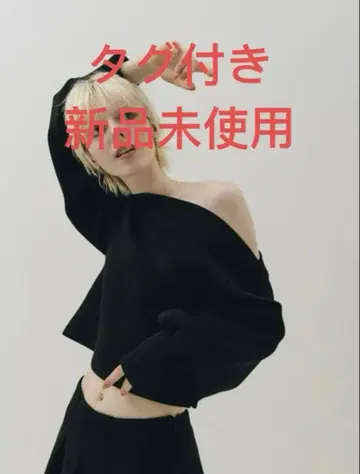 THE TOE 오프숄더 맨투맨 블랙 S