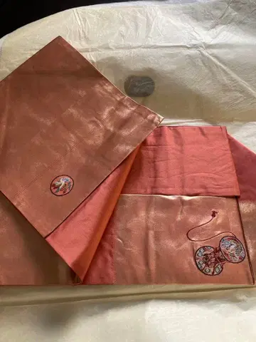 나고야 오비 타카시마 직물 니시진 사지겐 금박 순수 실크