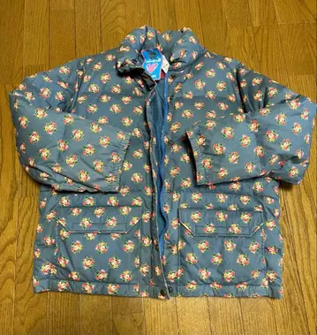 핑크하우스 꽃무늬 다운 자켓 파랑