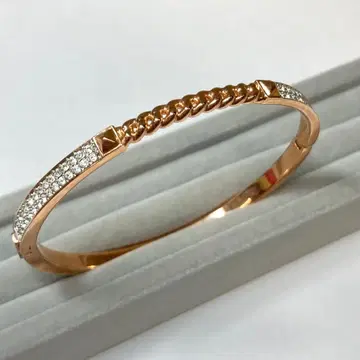 스와로브스키 픽션 뱅글 핑크 골드 etc439