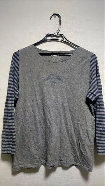 There 테루이 토시유키 7부 소매 티셔츠 그레이