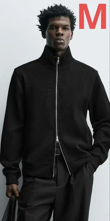 ZARA 인터록 리브 니트 자켓 (드라이버즈 니트) M 사이즈