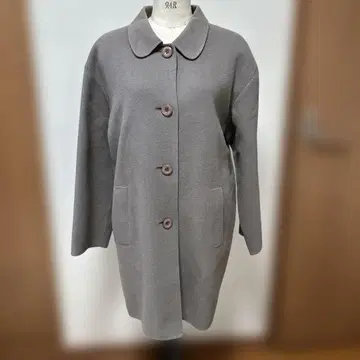 레리안 그레이 롱 코트 버튼 포함 스텐카라 코트