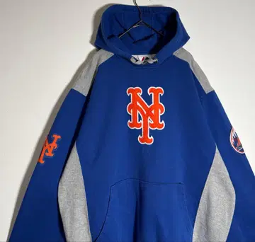 Majestic MLB 뉴욕 메츠 Mets 자수 로고 후드티