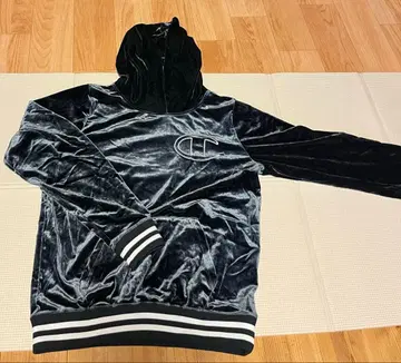 Champion 벨벳 후드티 160 사이즈 네이비