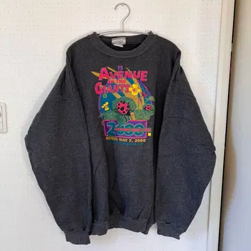 Hanes 구제 맨투맨 다크 그레이