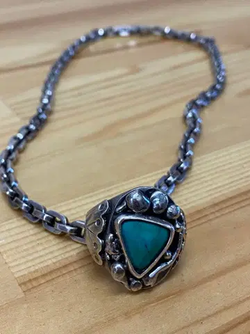 빈티지 실버 925 목걸이 터콰이즈 반지