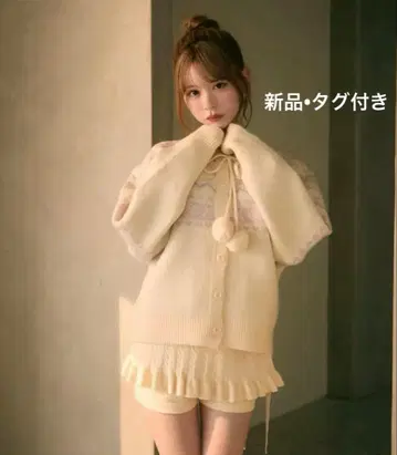 titty&co. 노르딕 무늬 꽁지 모자 니트 가디건