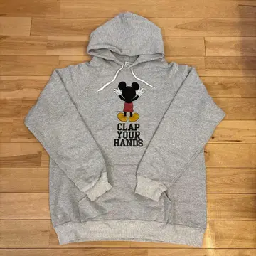 미키마우스 후드 부착 후드티 L 사이즈 그레이