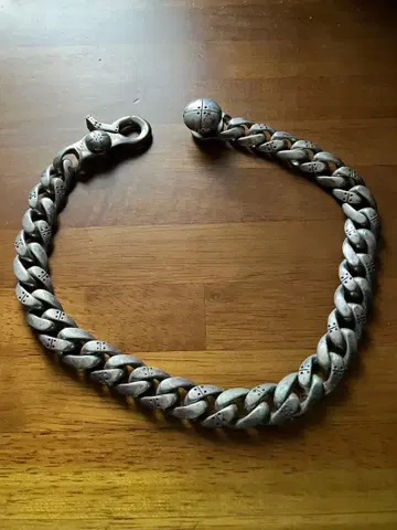 고스트 팬시 아머 링크 목걸이 플라티나 ID