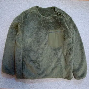 완판템 유니클로 퍼 플리스 풀오버 카키