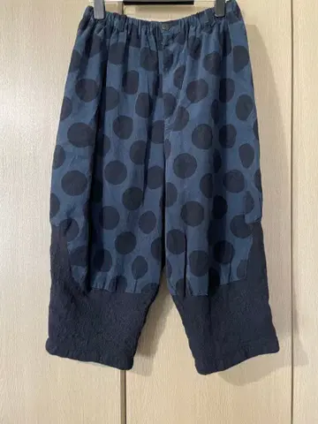 파티클라르 일본제 도트 코듀로이 융모 울 사루엘 팬츠 개성적