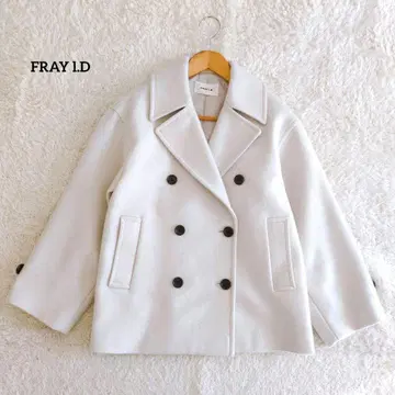 FRAY I.D 프레이 아이디 23aw 파인 메리노 피 코트 화이트