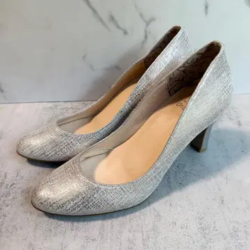 새상품 히미코 펌프스 힐 23cm 골드 실버