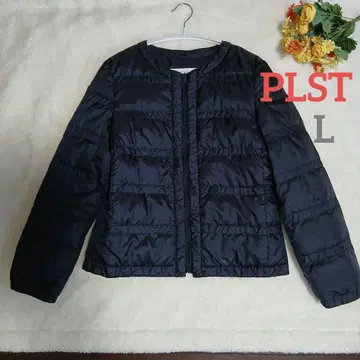 PLST 플라스테 네이비 숏 다운 코트 L 얇은 소재