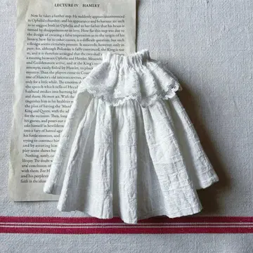 화이트 레이스 원피스 브라이스 아웃핏 핸드메이드 인형 의류