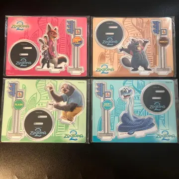 Happy 복권 주토피아2 G상 아크릴 스탠드 프롭스 4종 세트