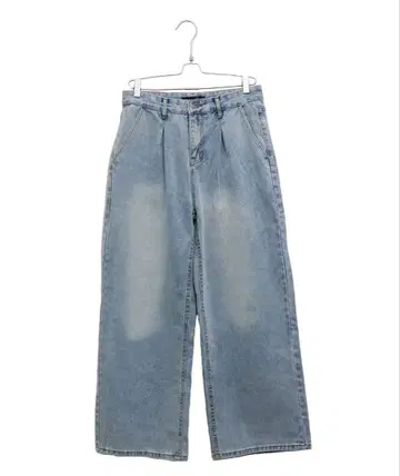 [ 미사용 ] 빈티지 워시 와이드 스트레이트 데님 팬츠 M