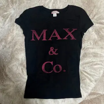 MAX & Co. 블랙 t셔츠 헤이세이 갸루 y2k 크롭티